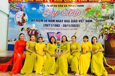 GẶP MẶT KỶ NIỆM 40 NĂM NGÀY NHÀ GIÁO VIỆT NĂM 20/11/1982 –  20/11/2022 TẠI UBND XÃ BÌNH THANH