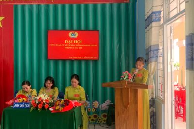 ĐẠI HỘI CÔNG ĐOÀN CƠ SỞ TRƯỜNG MẦM NON BÌNH THANH NHIỆM KỲ 2023-2028