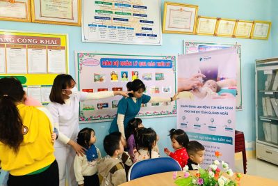 ? CHƯƠNG TRÌNH KHÁM, TƯ VẤN VÀ CHỈ ĐỊNH PHẪU THUẬT MIỄN PHÍ CHO TRẺ EM BỊ TIM BẨM SINH ? Tại Trường Mầm non Bình Thanh – Huyện Bình Sơn