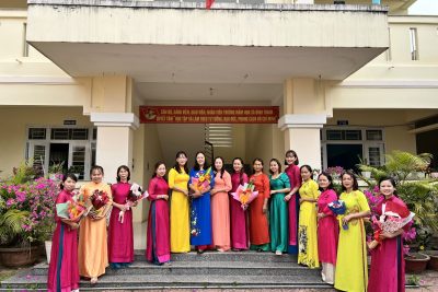 Công đoàn và nhà trường phối hợp tổ chức các hoạt động vui chơi, trải nghiệm kỷ niệm Ngày Quốc tế phụ nữ 08/03/2024